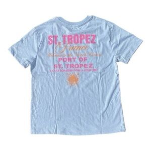 Size M Kids Light Blue French Riviera Port of St. Tropez Kids T-Shirt New W Tags
